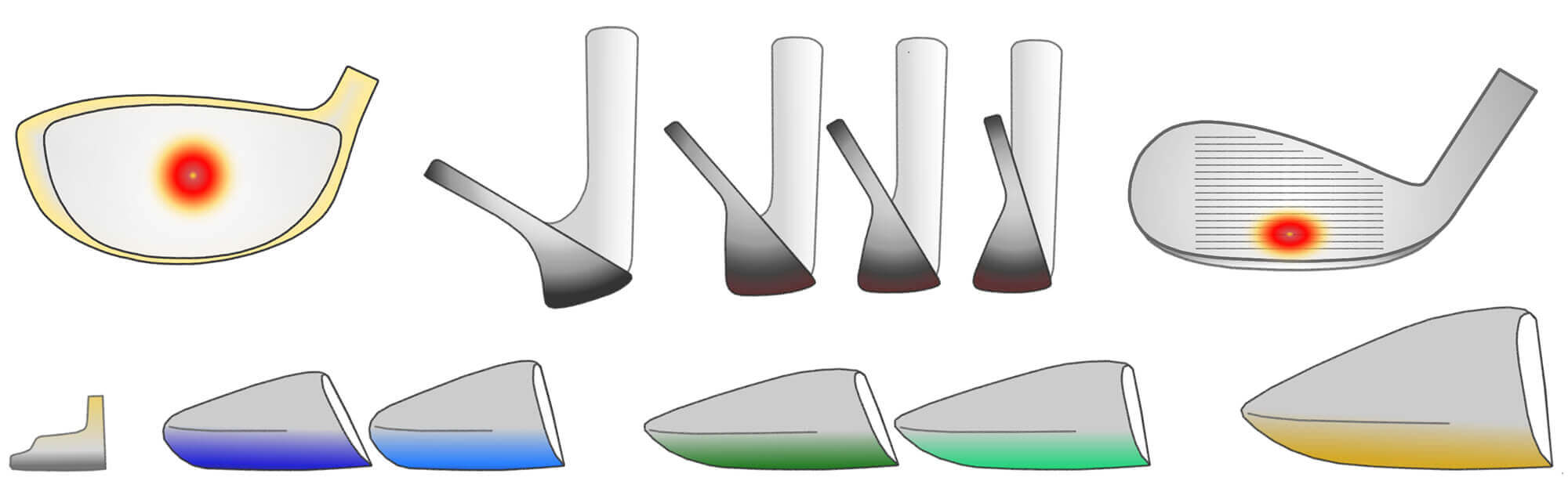 les clubs de golf d'un équipement du golf 